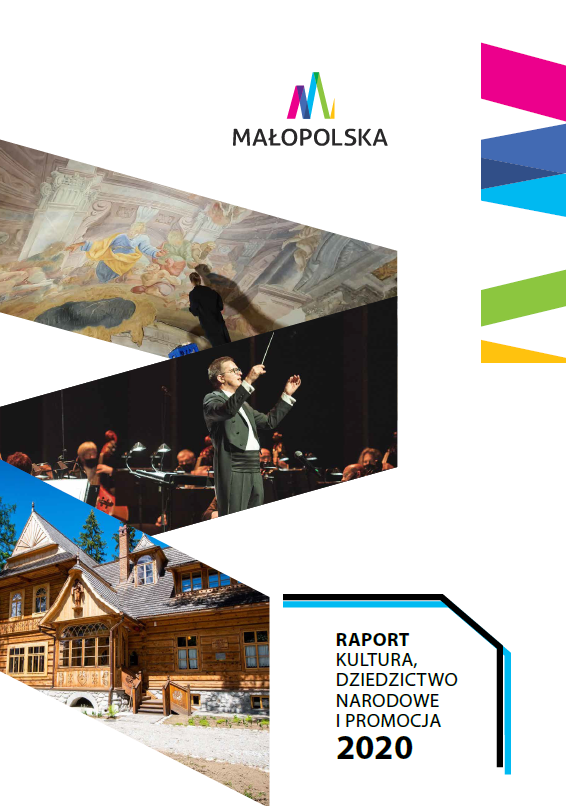 Okładka raportu pt. Kultura, dziedzictwo narodowe i promocja w roku 2020